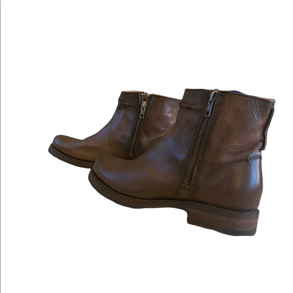 Dark Brown FRYE Leather Ankle Boots size 8 - Picture 5 of 7
